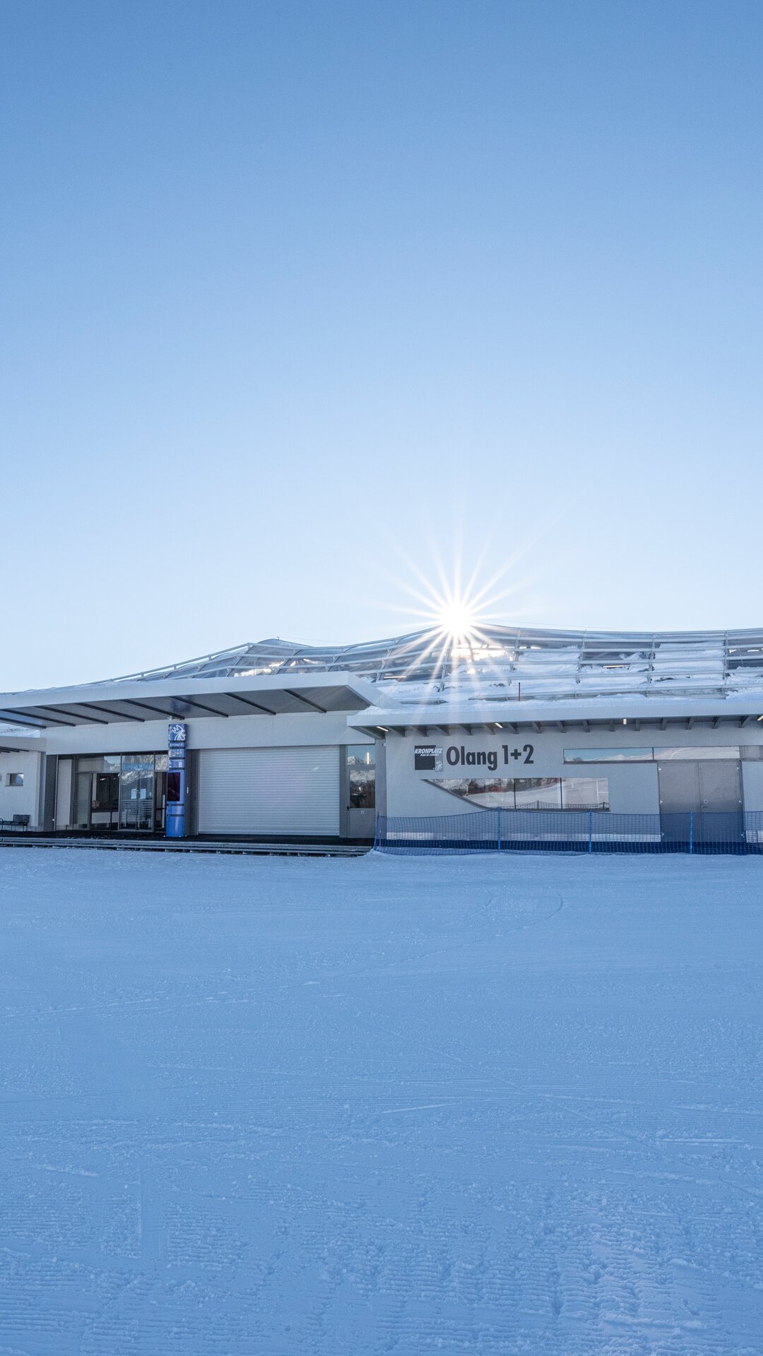 Die Mittelstation der Bahn Olang 1+2 im Winter. | © Skirama Kronplatz