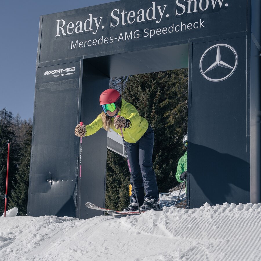 Speedcheck am Kronplatz. | © Skirama Kronplatz